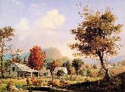 George Henry Durrie Cider Pressing oil painting